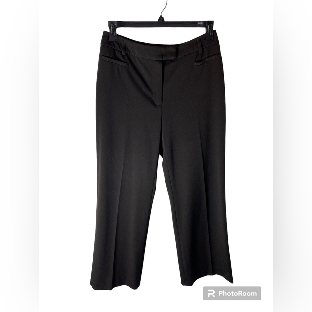VIRTUE Chocolate Brown Women Trousers belt loop. flat zip up front closure